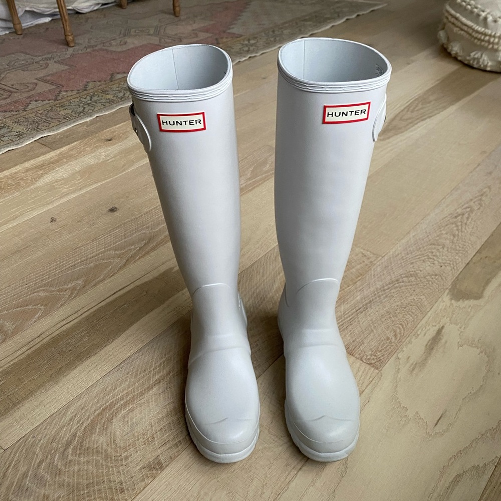 Womens White Hunter Tall Boots